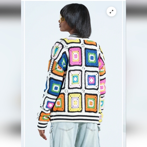 AKIRA Label NWTs Alhambra Crochet Bomber - Picture 5 of 9